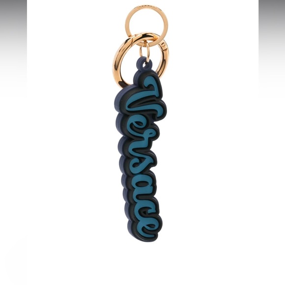 Versace Logo-Pendant Varsity Keyring - Picture 1 of 4